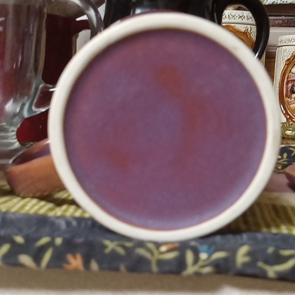 The Republic Of Tea Tea/Coffee Mug Plum Ceramic  with Leaf Design And Lid - Picture 7 of 7